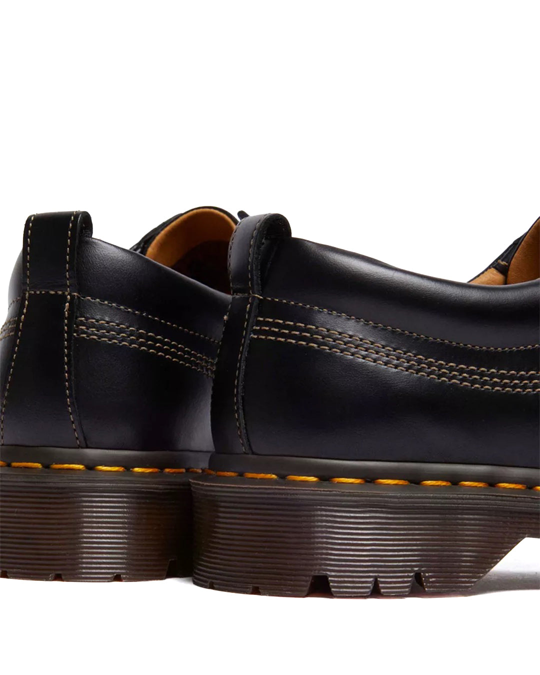 Black Analine Leather Lowell Moc Toe Shoes