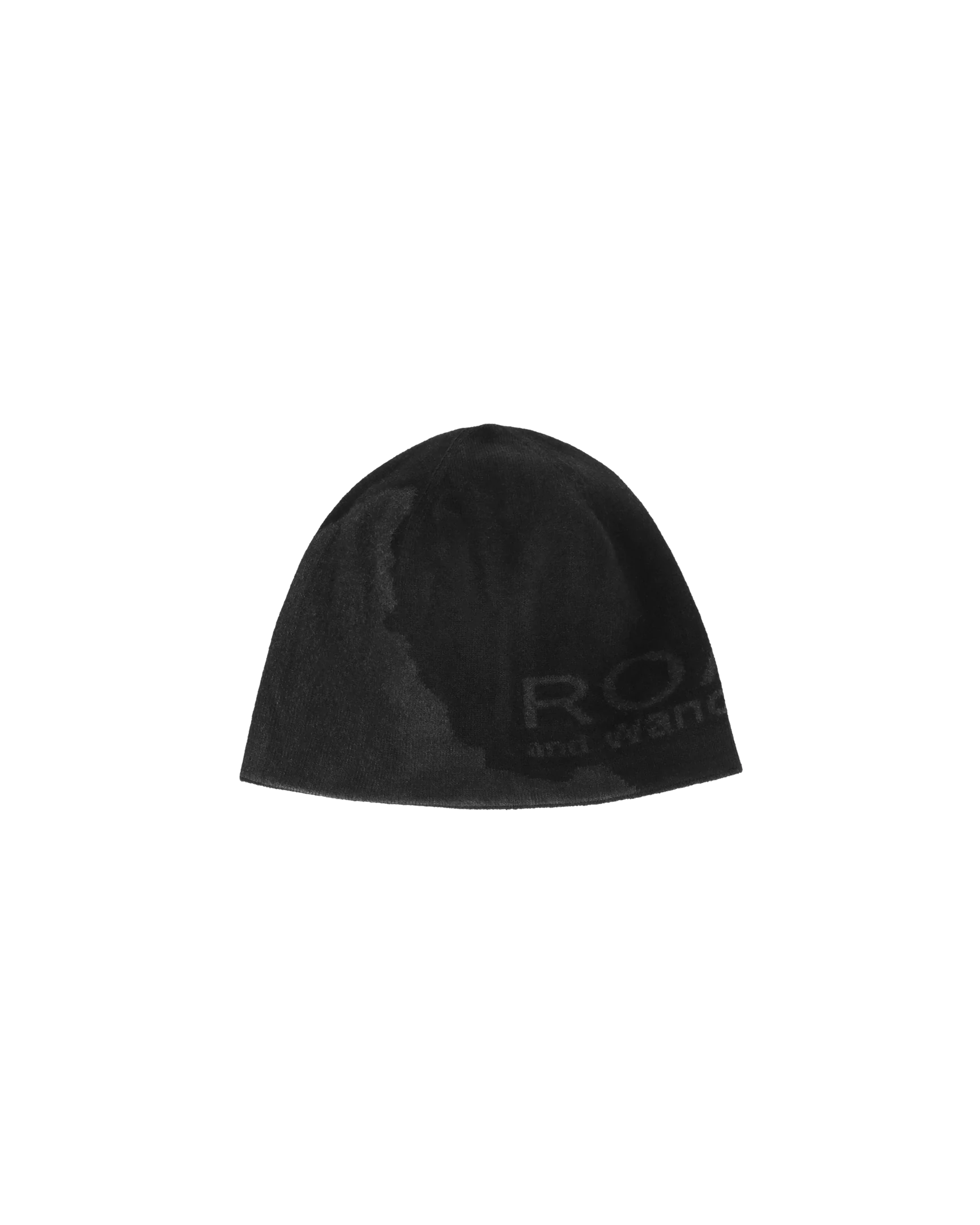 Black Logo Cotton Beanie