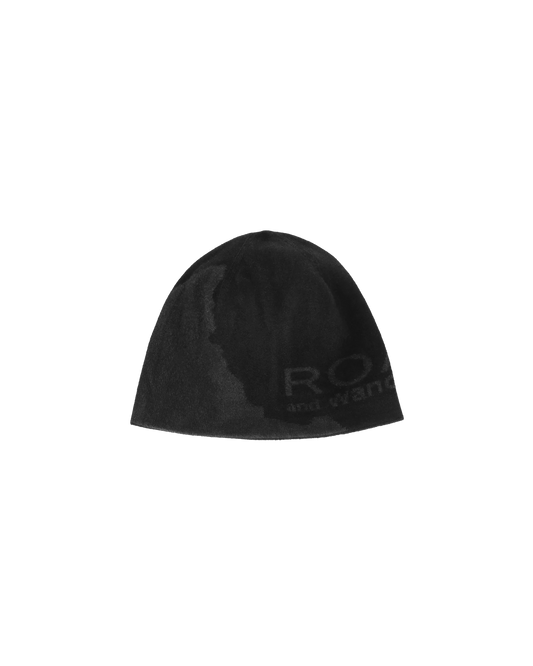 Black Logo Cotton Beanie