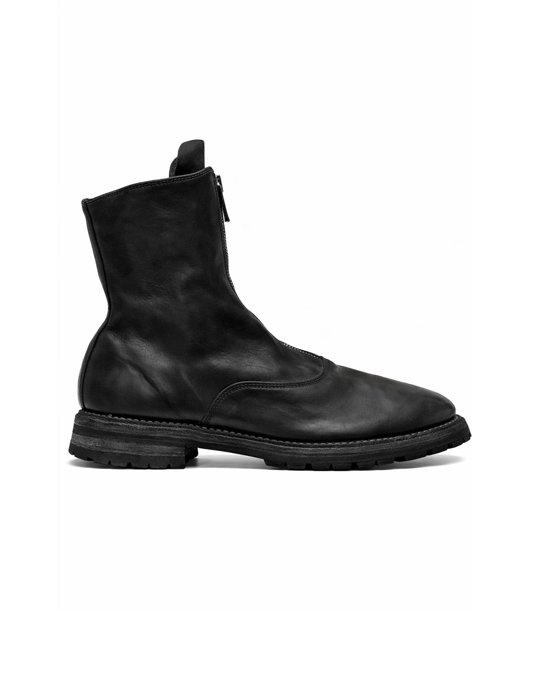 Black Horse Leather 210WV Front Zip Army Boots