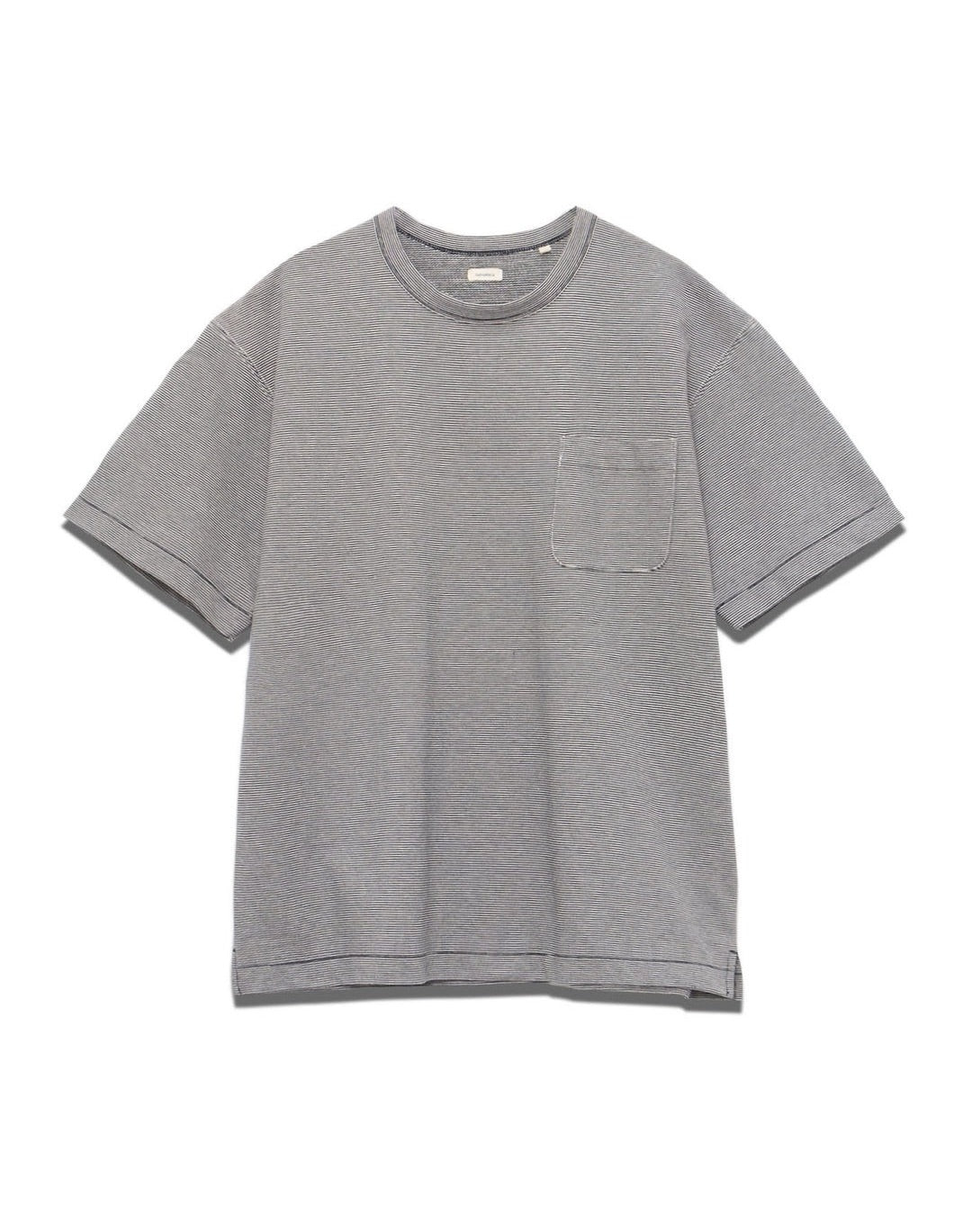 Navy/White Micro Stripe Pocket Tee