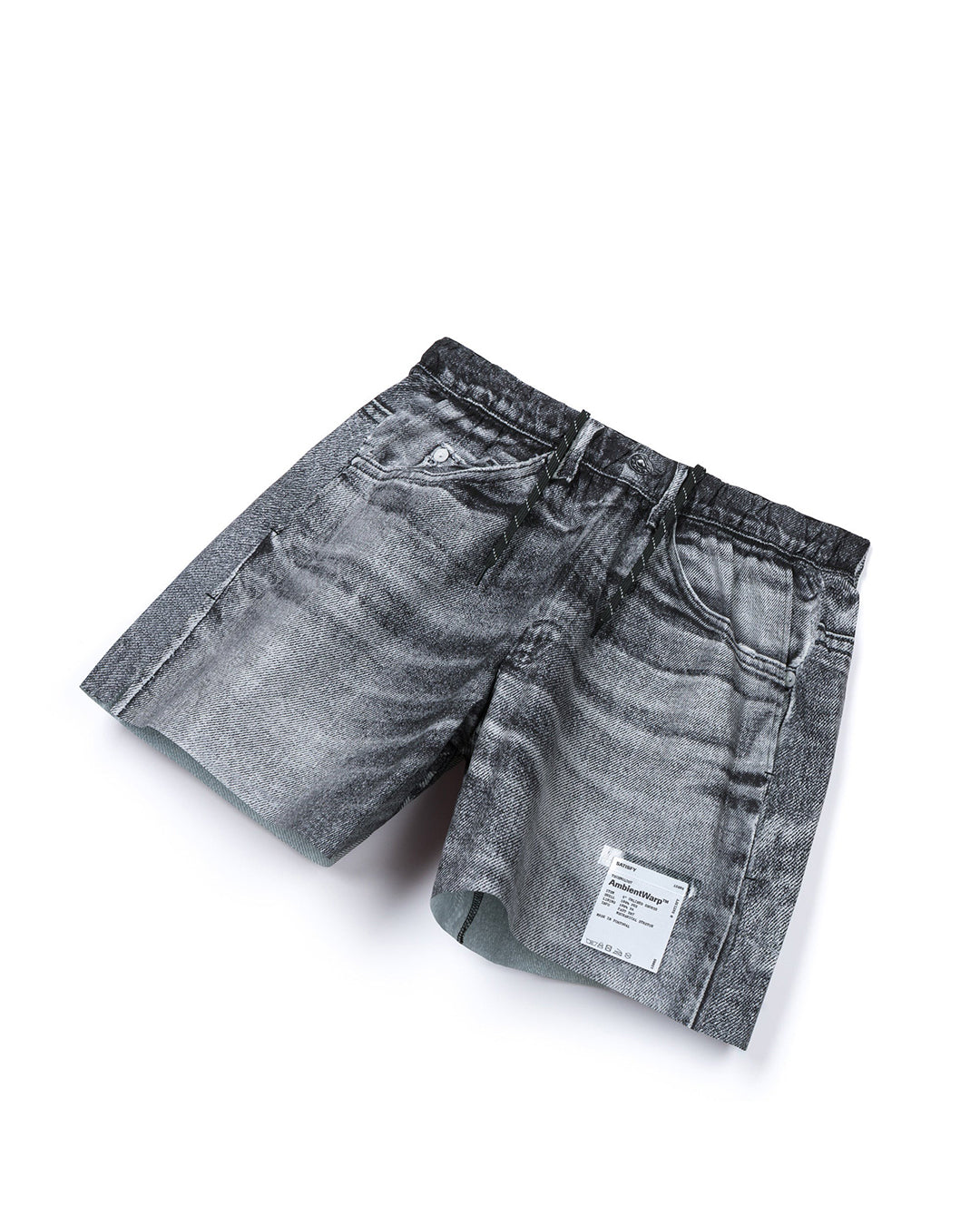 Black Denim AmbientWarp 5" Unlined Shorts