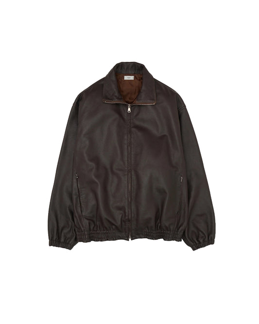 Brown Calf Leather Truck Jacket