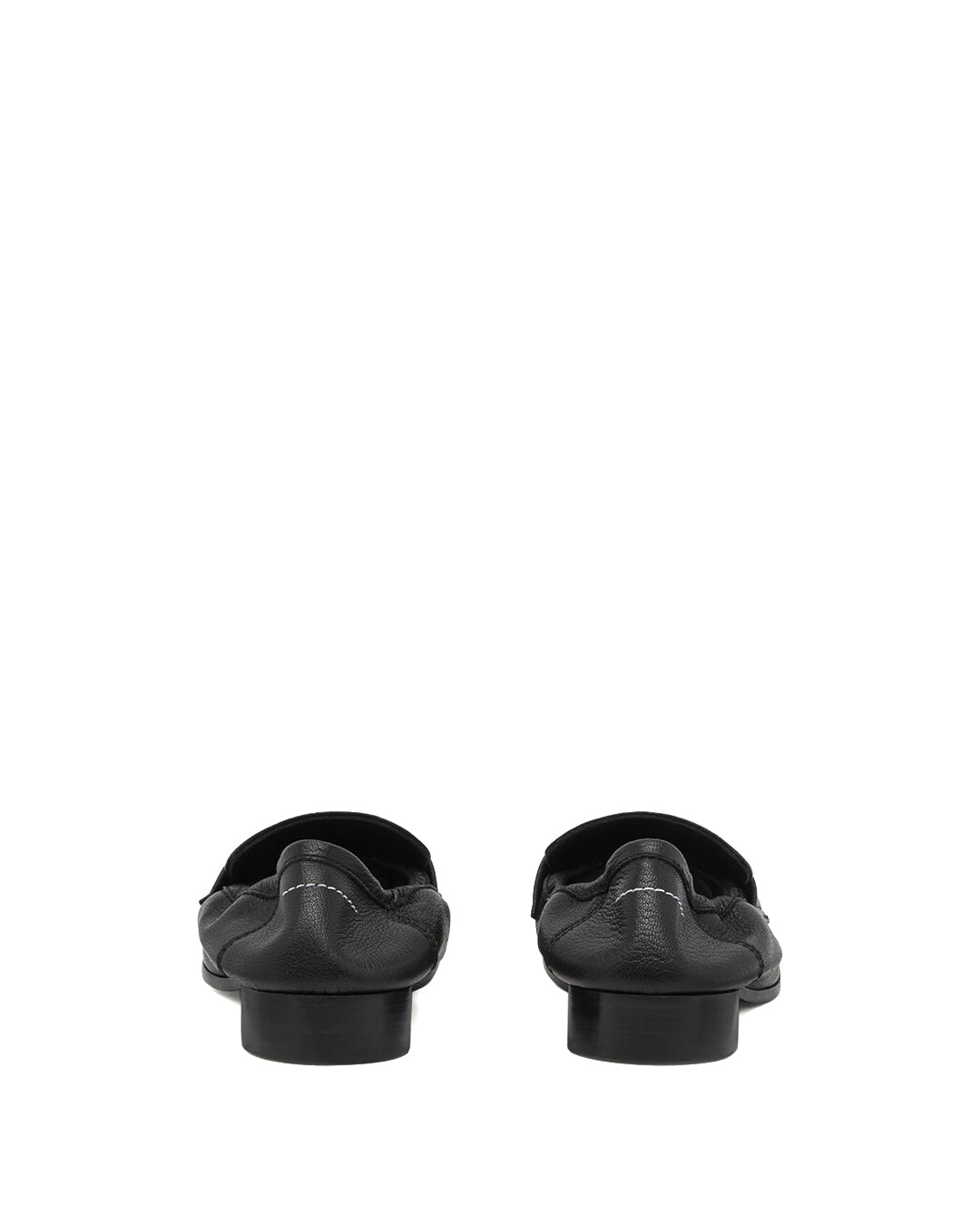 Black Leather Swing Toe loafers