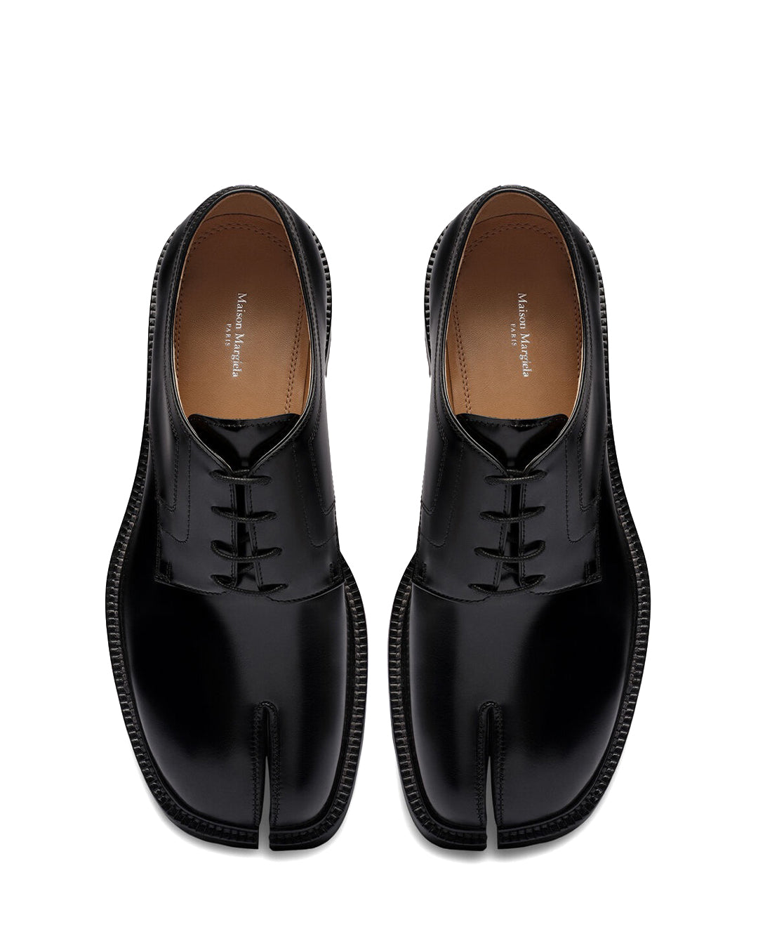 Black Tabi Lace Up Chunky Derbys
