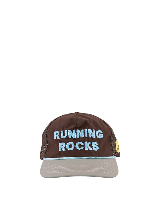 Brown "RUNNING ROCKS" Trucker Hat