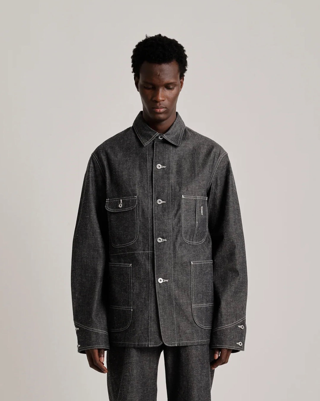 Raw Indigo Lot.716 Damaged Coverall Jacket