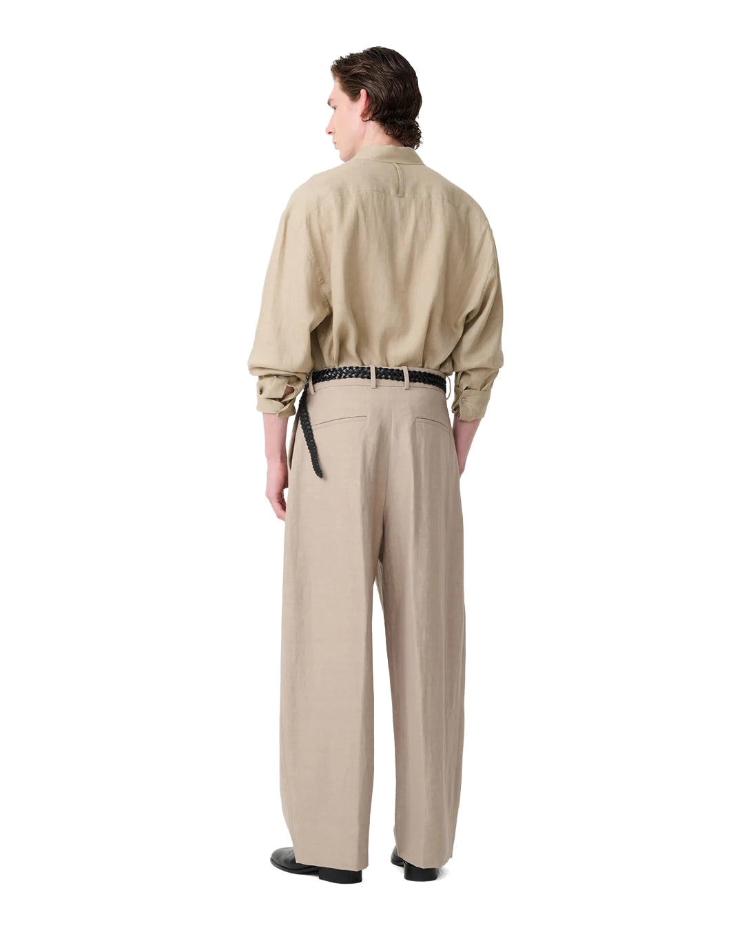 Sand Linen Rafe Long Sleeve Classic Shirt
