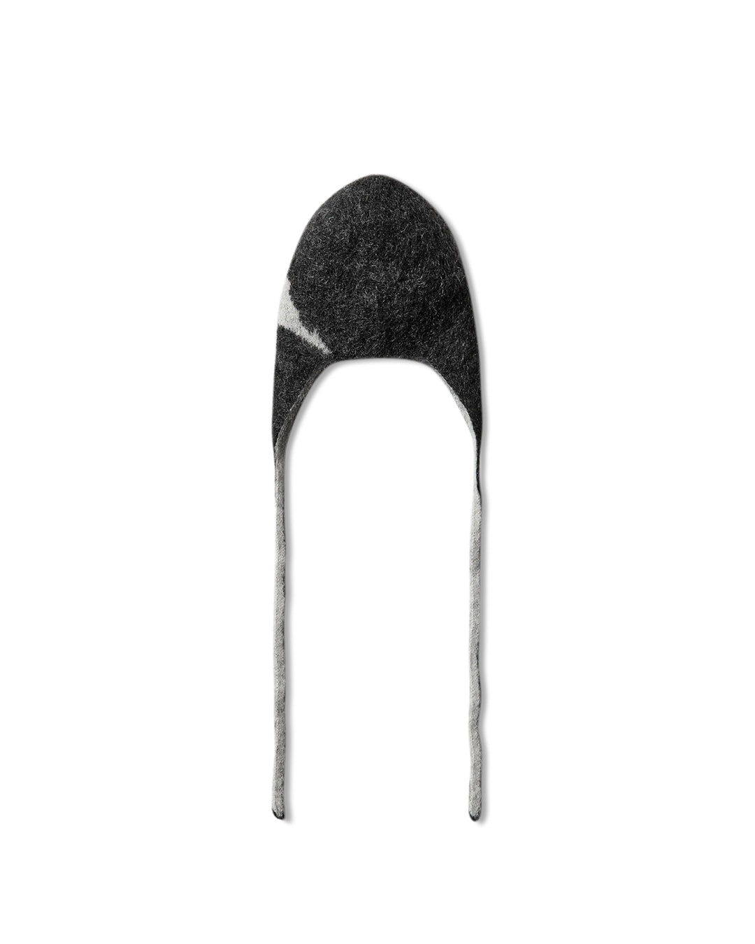 Black/White Logo Mohair Bonnet Beanie