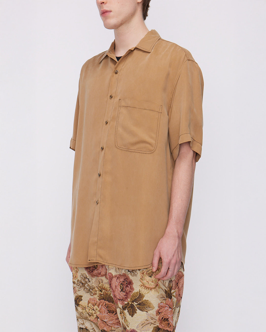 Camel S/S Oversized Shirt