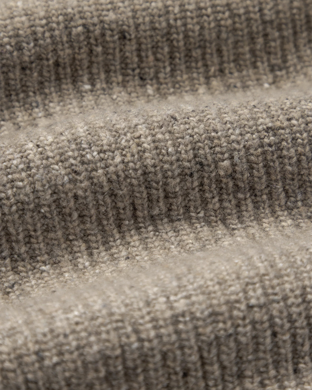 Speckled Beige Wool Flap Beanie
