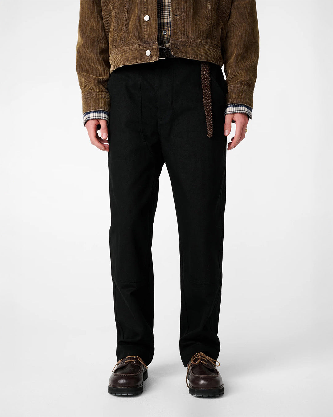 Black Denver Cotton Canvas Workwear Pants