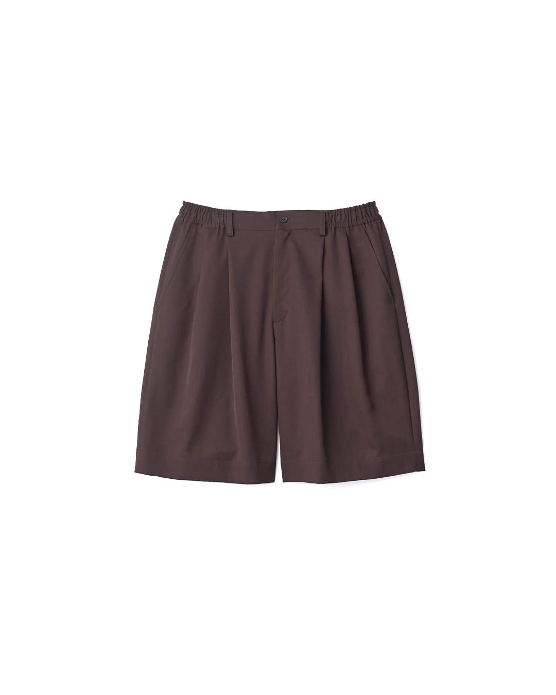 Dark Brown Wool Wide Easy Short