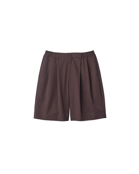 Dark Brown Wool Wide Easy Short