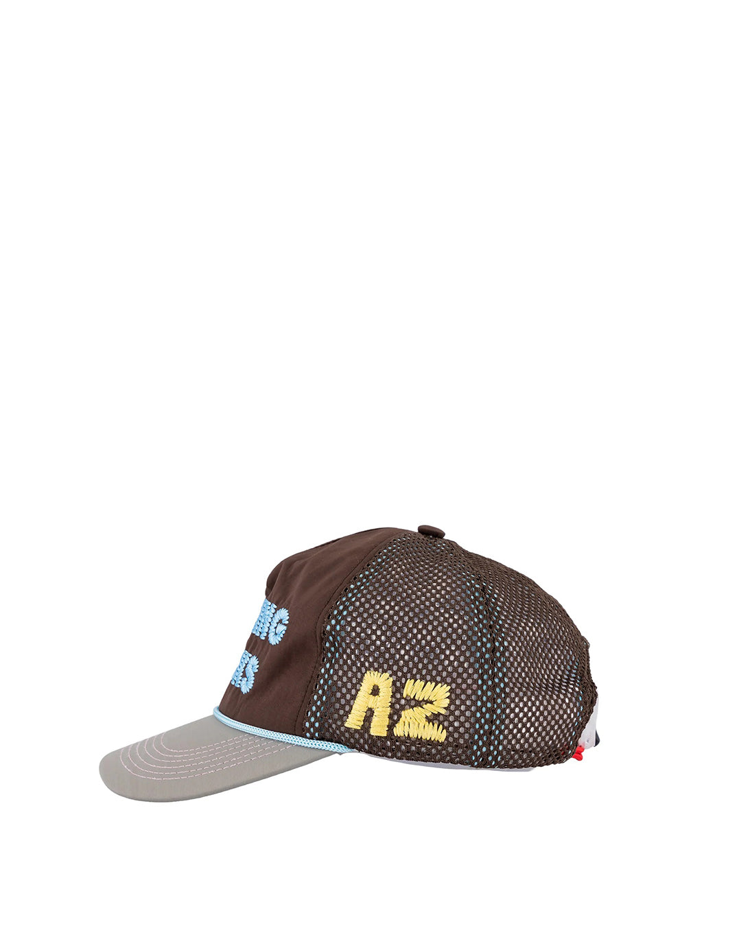 Brown "RUNNING ROCKS" Trucker Hat