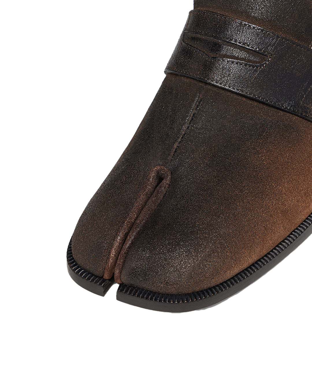 Brown and Black Tabi City Loafers