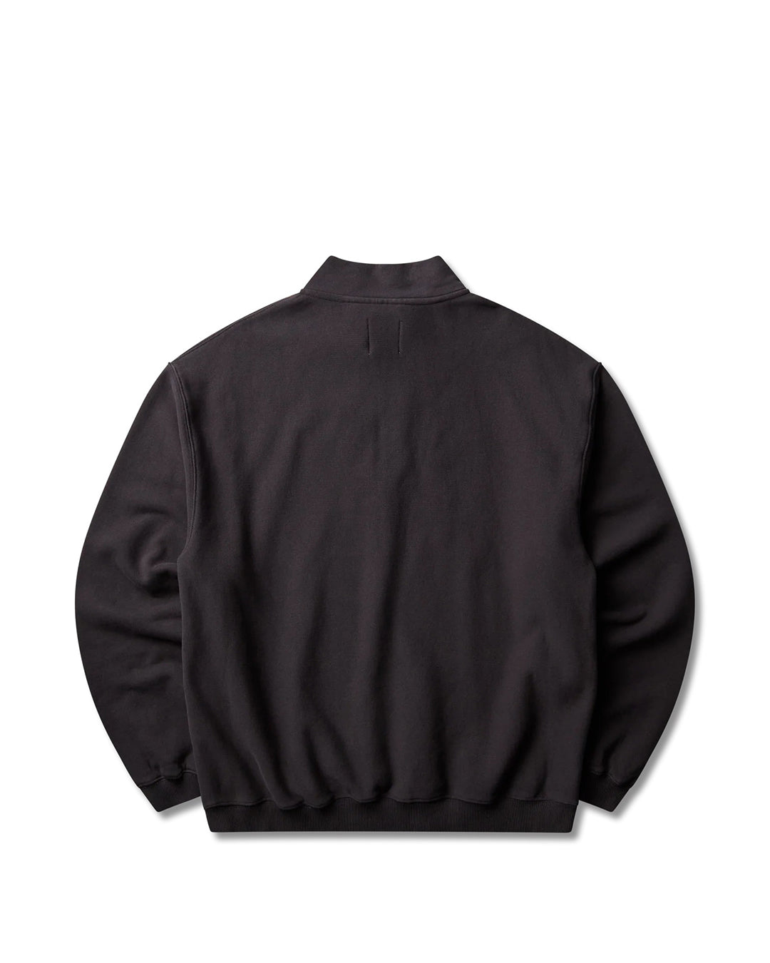 Washed Black Logo Half Zip Sweater