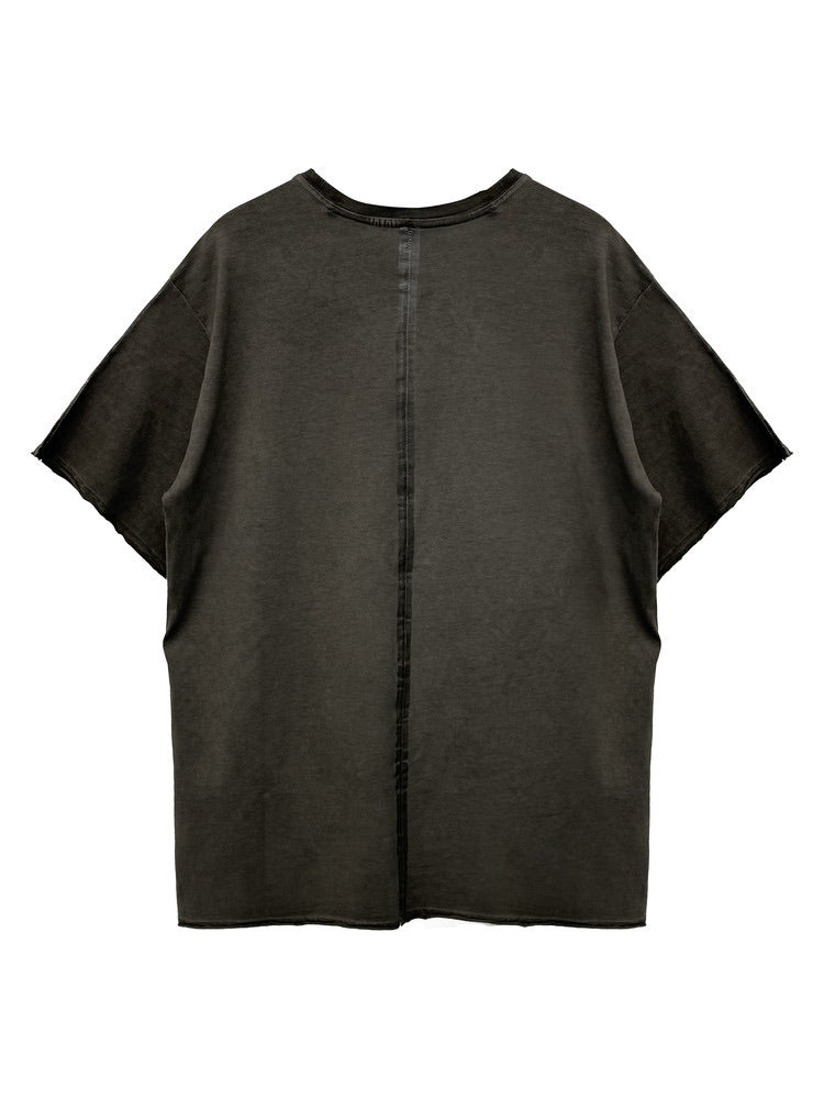 Ash Gray Taped Dyed T-Shirt
