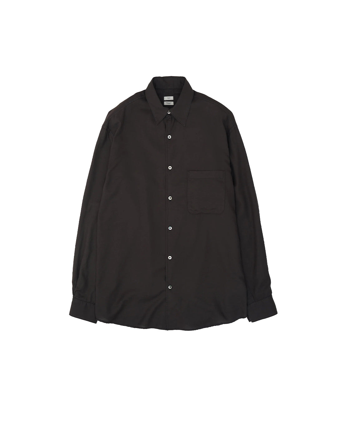 Carbon Cotton Silk Twill Garment-dyed Loosed Shirt