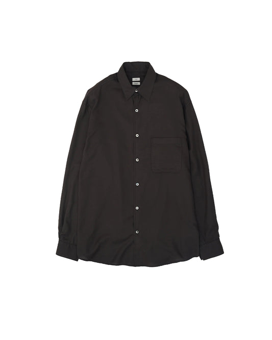 Carbon Cotton Silk Twill Garment-dyed Loosed Shirt
