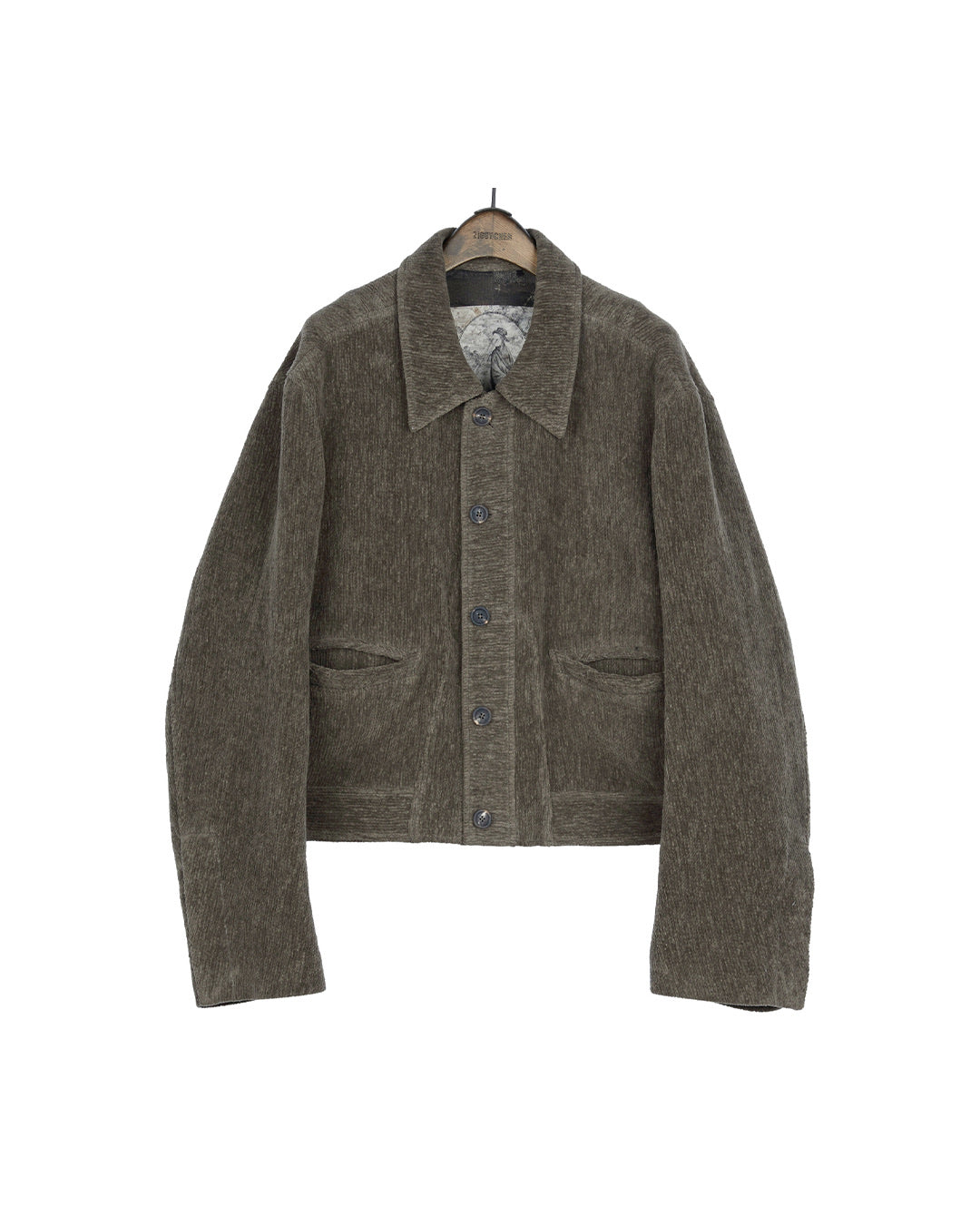 Chenille Cloth Cropped Worker Jackets