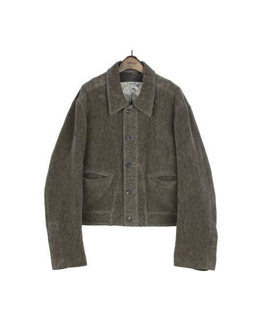 Chenille Cloth Cropped Worker Jackets