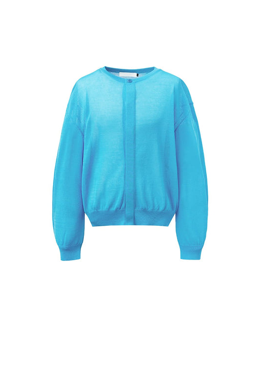 Blue Sheer Round Cardigan