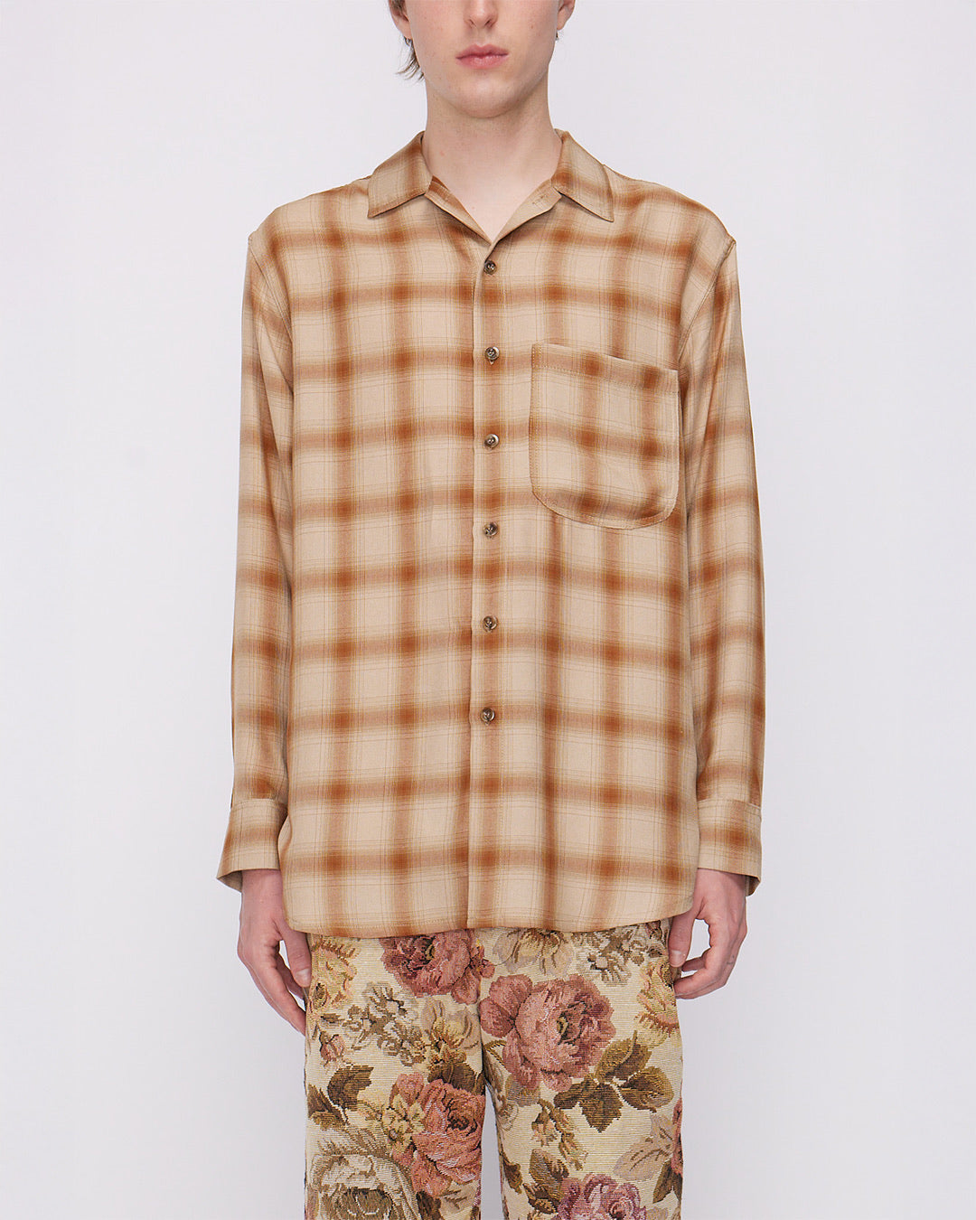 Camel L/S Oversized Shirt