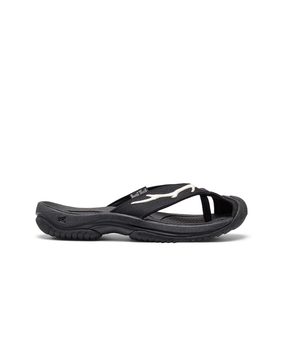 Black Waimea H2 Deer Horn Embroidery Sandal