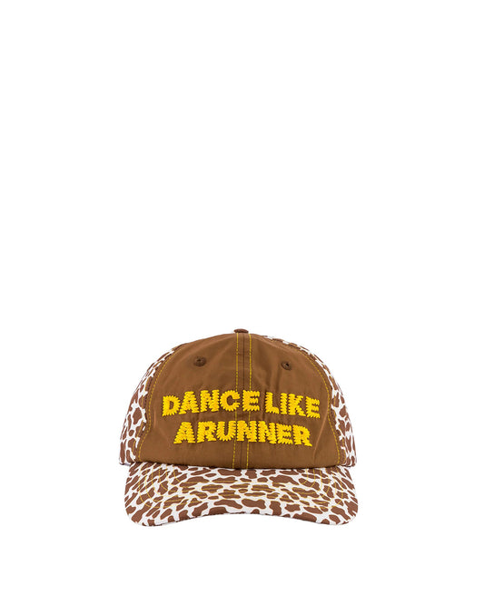 Brown "DANCE LIKE A RUNNER" Cow Print Dad Hat
