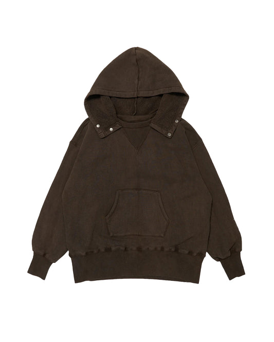 Mud Dyed Brown Lot.620 After Hooded Sweatshirt