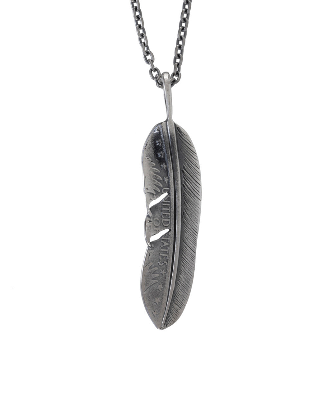 25¢ Half Feather Pendant Necklace