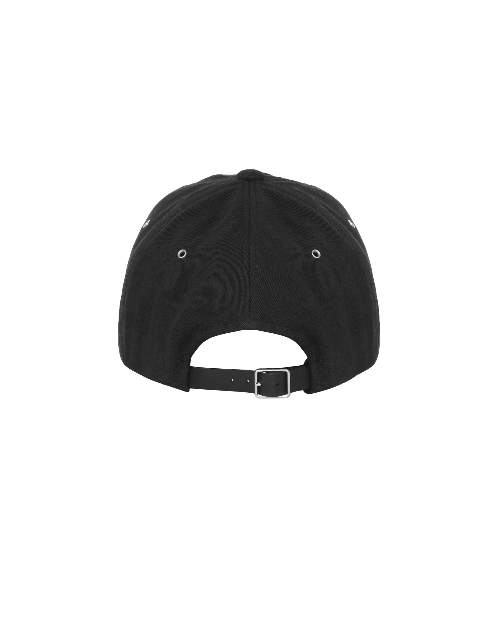 Black Faux Suede & Cotton Mix 6 Panel Cap