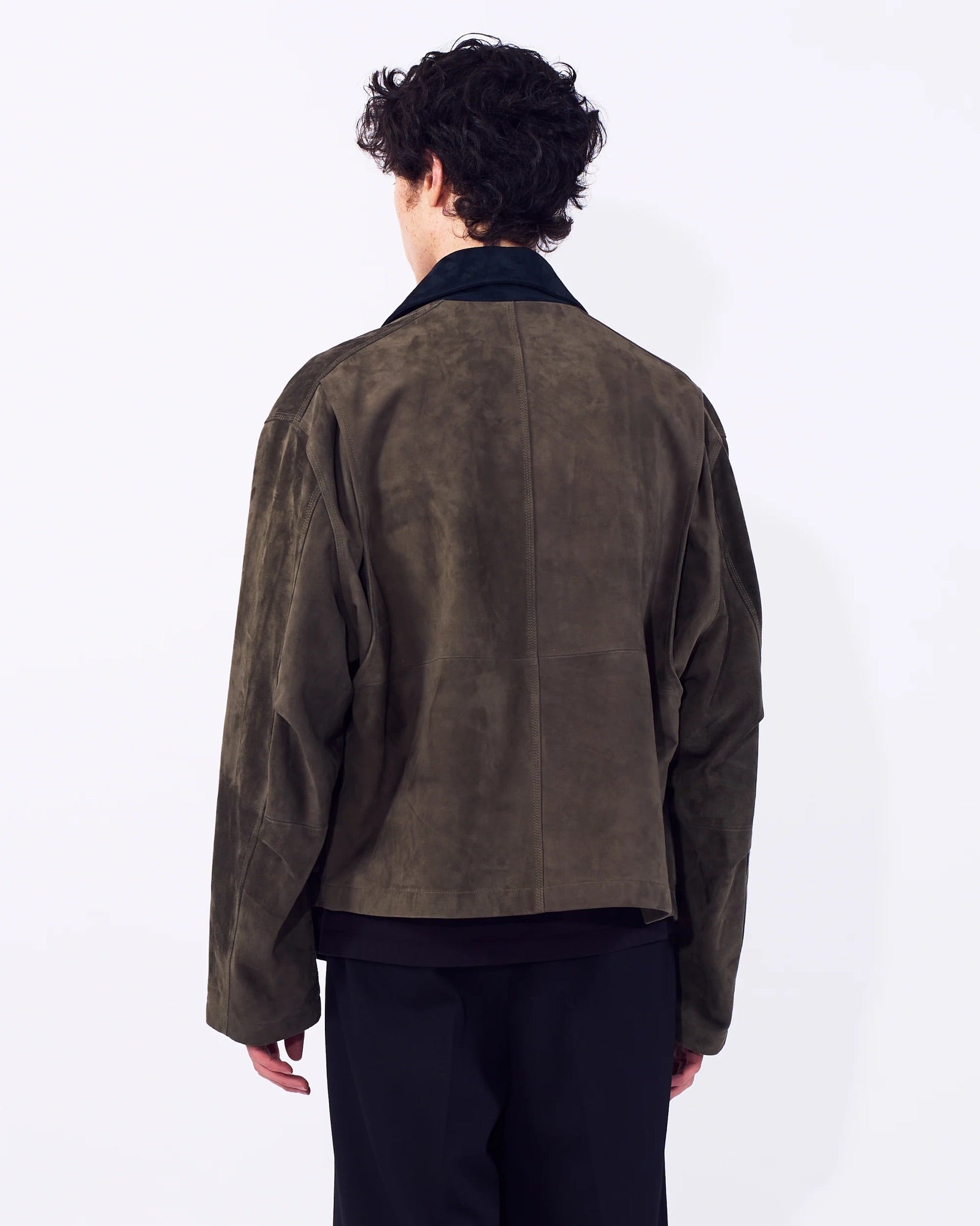 Khaki Goat Suede Blouson