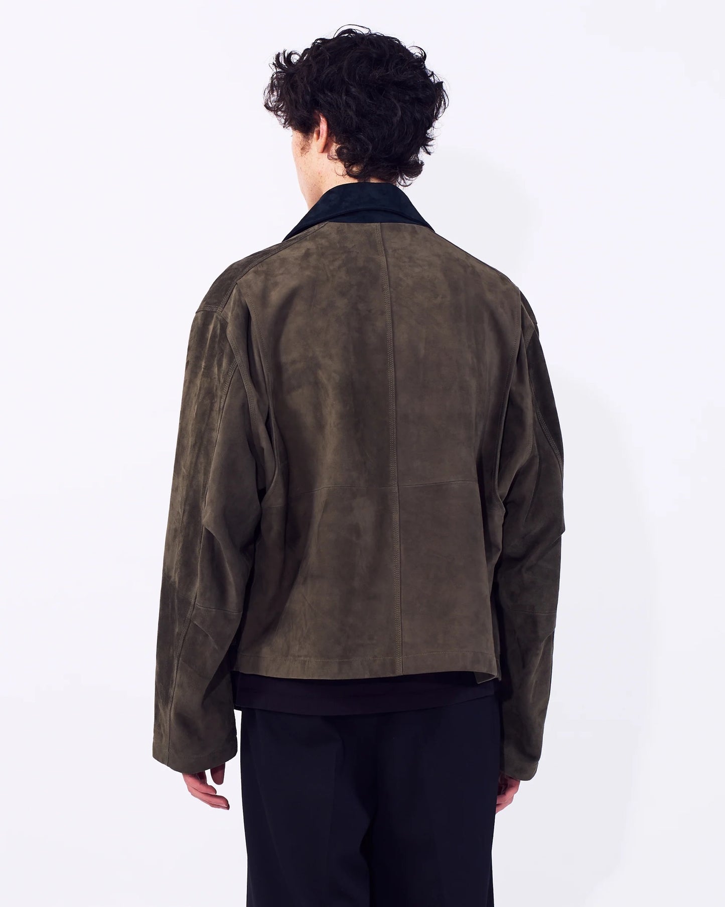 Khaki Goat Suede Blouson