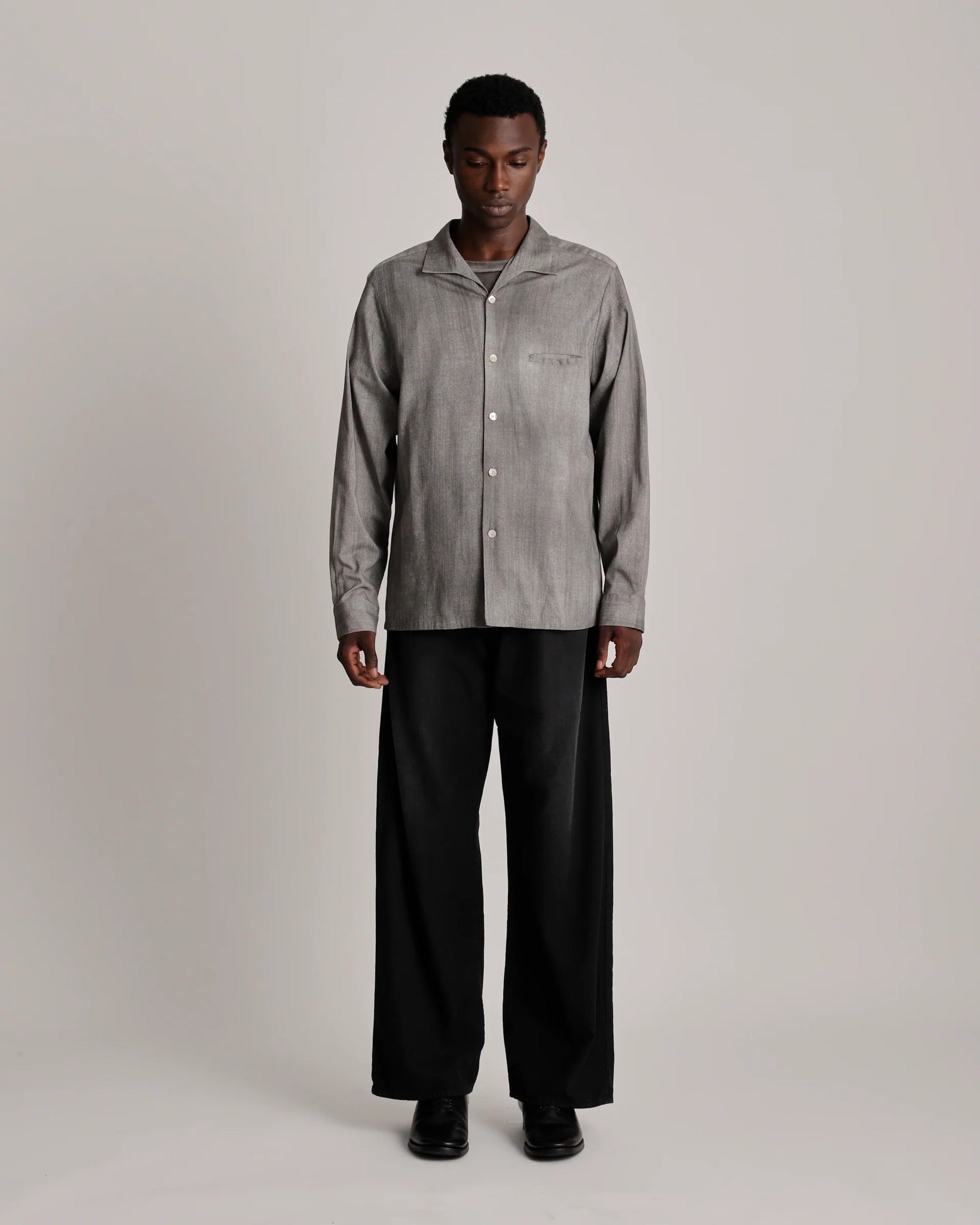 Hand Drawn Sumi Lot.108 50S Italian Collar Shirt