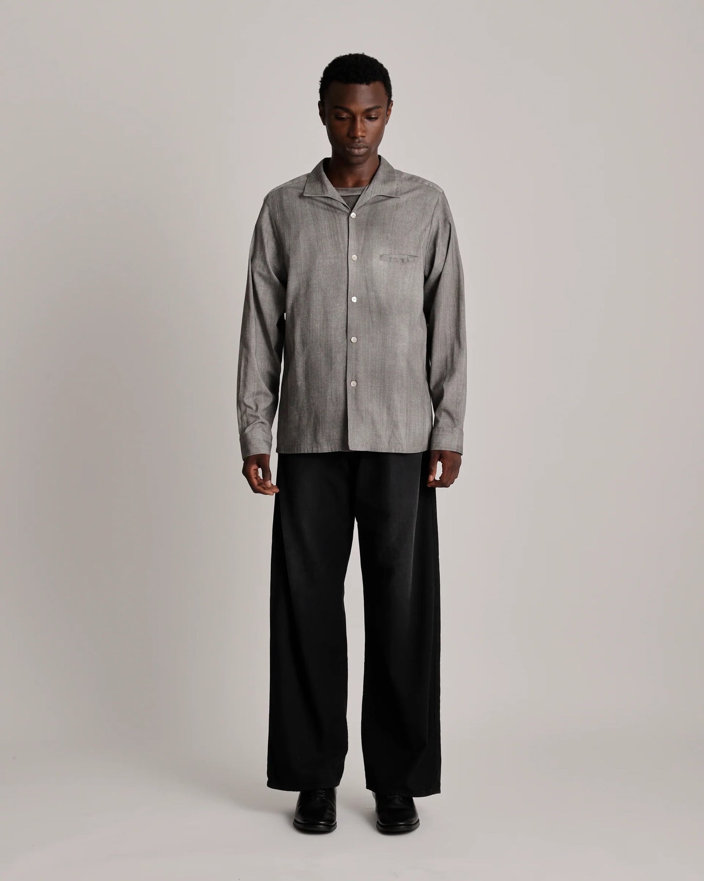 Hand Drawn Sumi Lot.108 50S Italian Collar Shirt