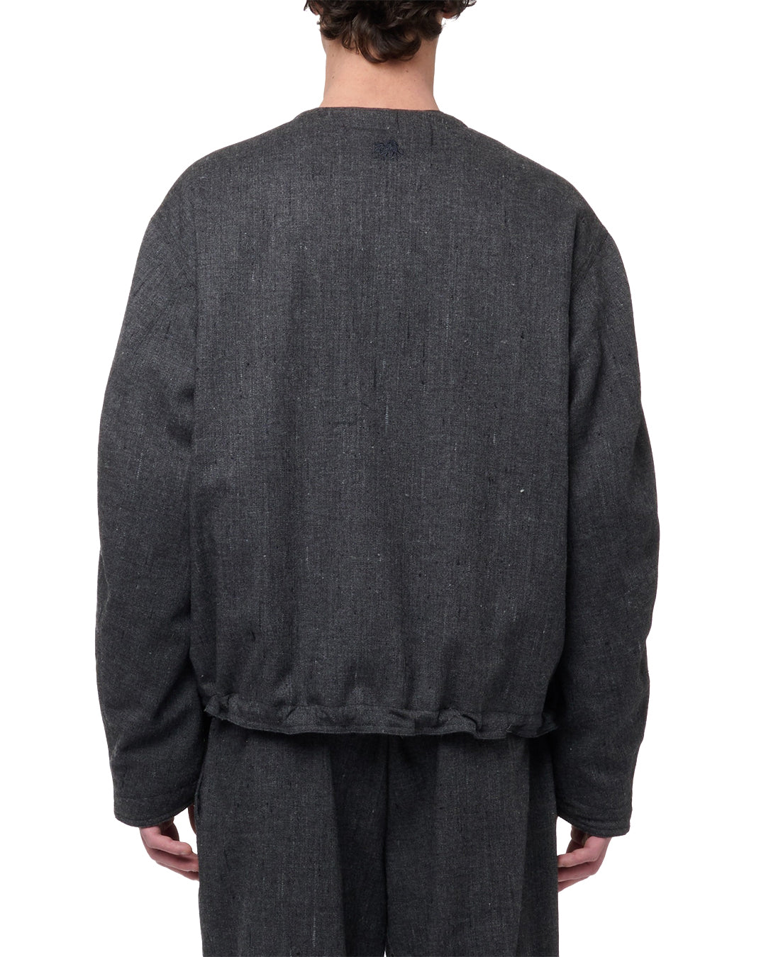 Dark Grey Wool ASCENDER Padded Tailored Jacket