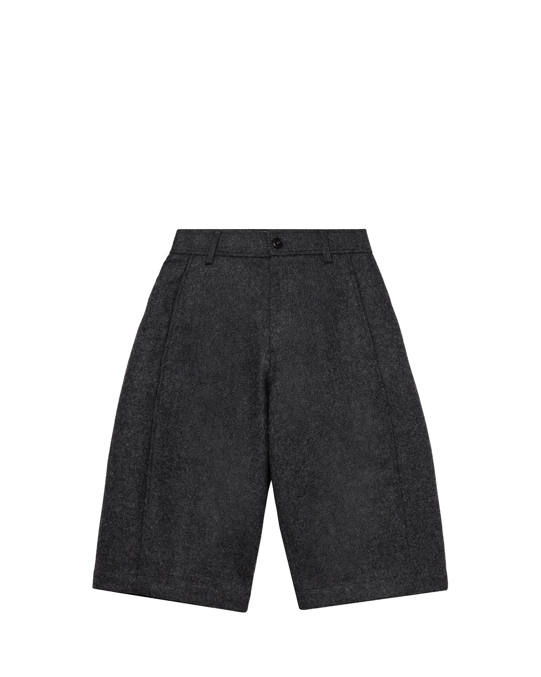 Dark Grey Melton Wool Mainichi Shorts