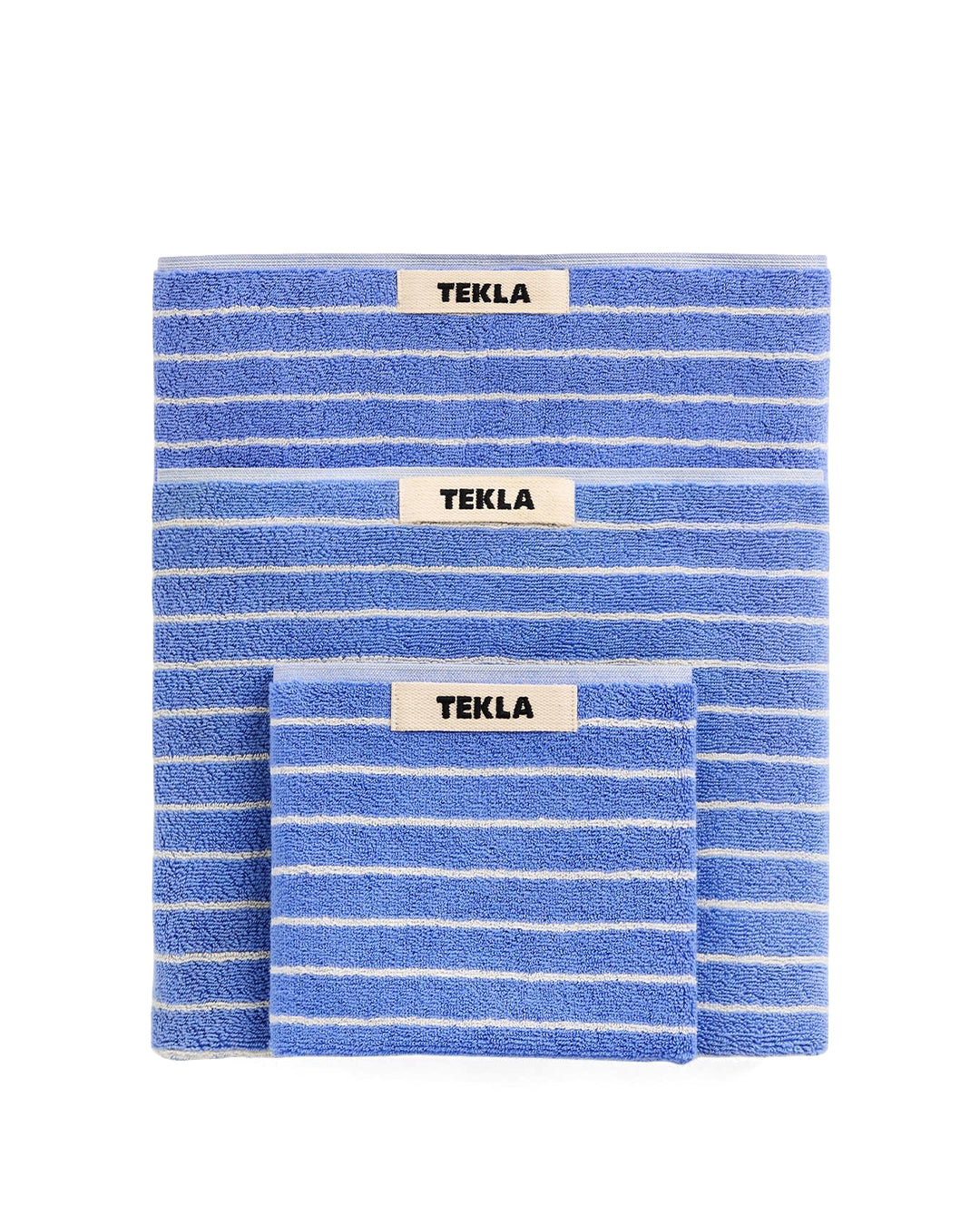 Clear Blue Stripes Terry Towel