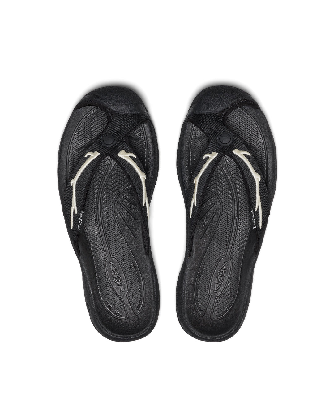 Black Waimea H2 Deer Horn Embroidery Sandal