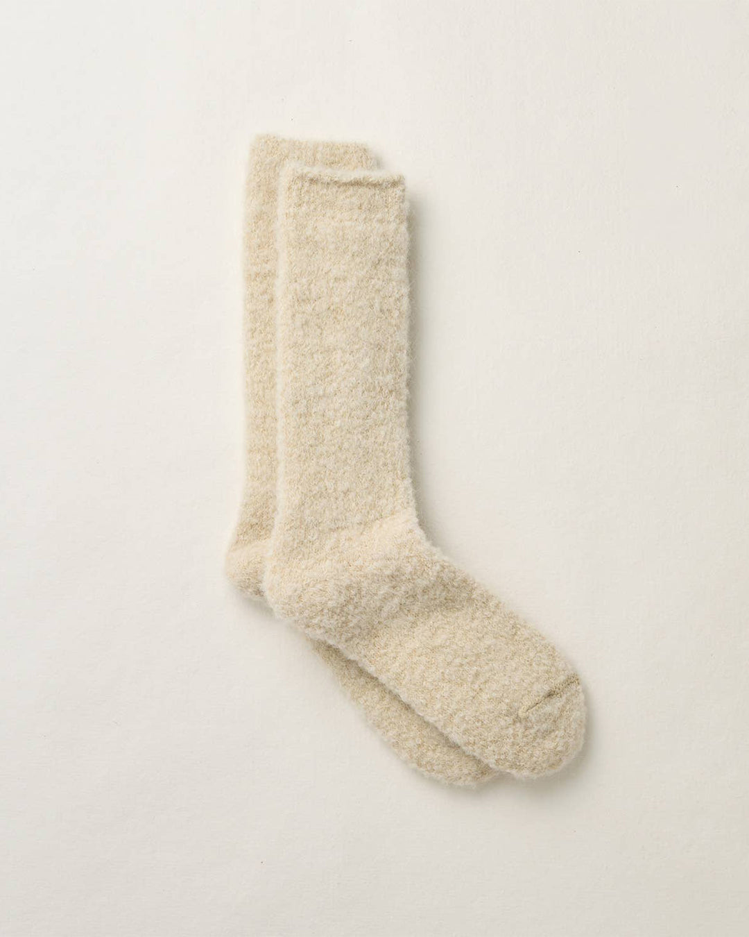 Natural Alpaca Loop Slipper Socks