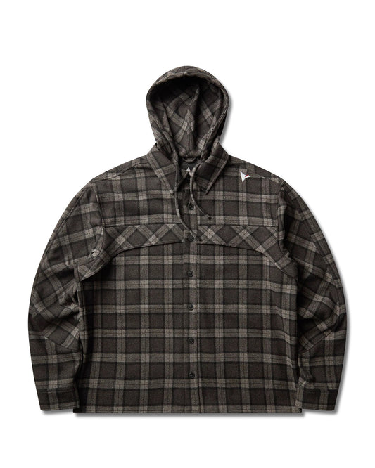 Anthracite Logger Wool Check Long Sleeve Shirt