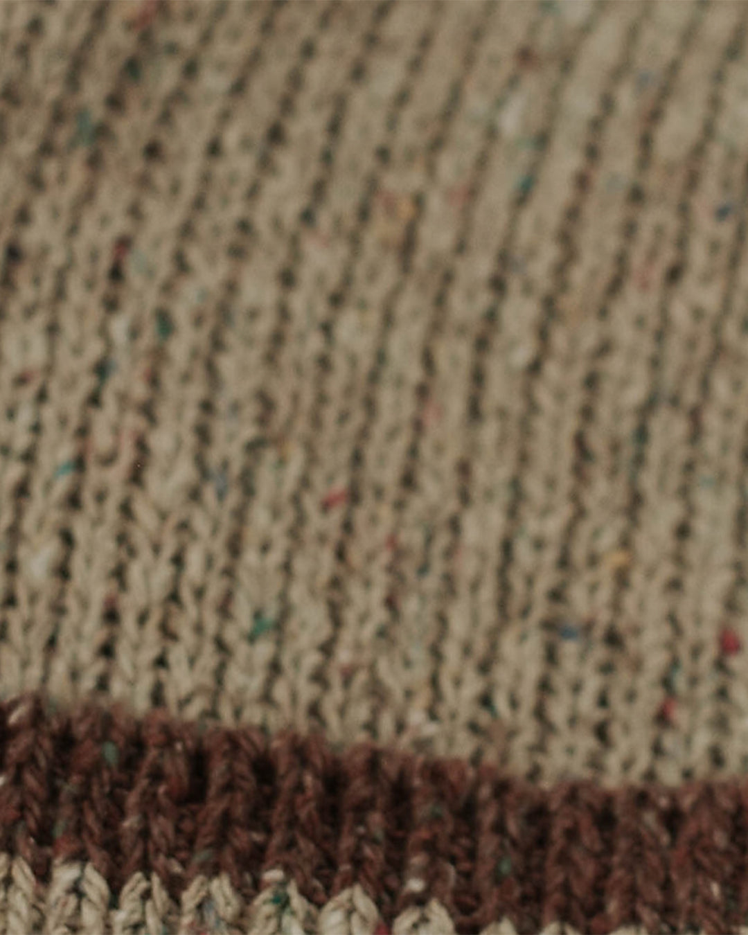 Natural Mix Silk Slub Fold Beanie