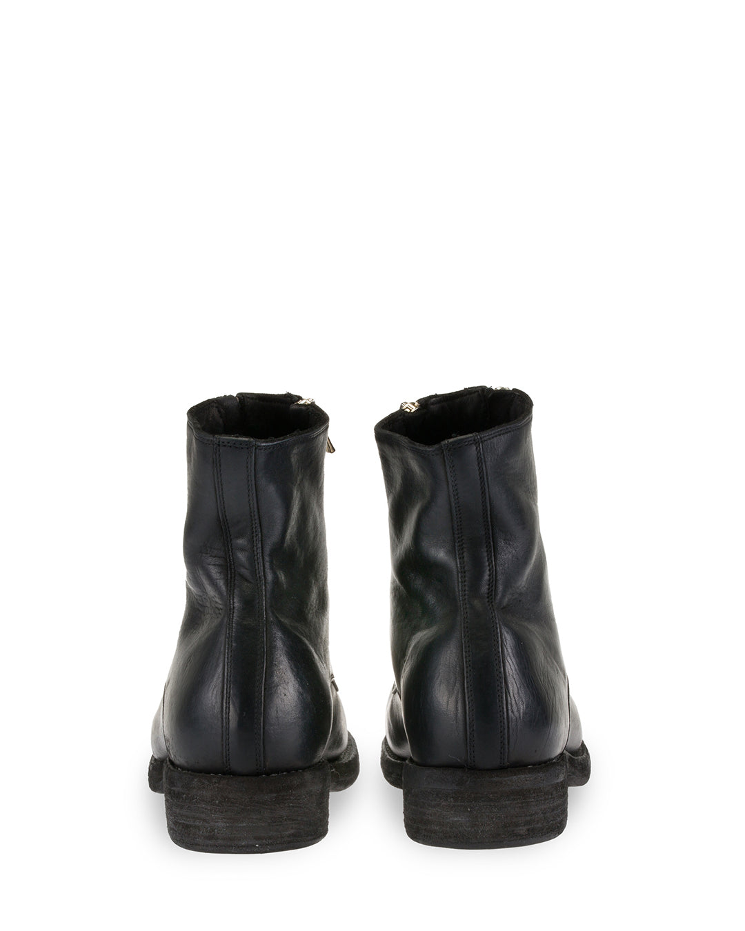 Black Horse Leather GR07FZ Double Front Zip Big Daddy Boots