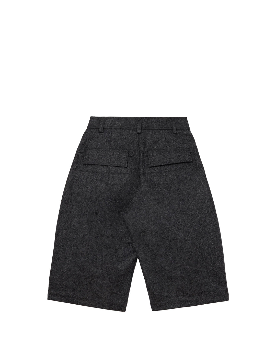 Dark Grey Melton Wool Mainichi Shorts