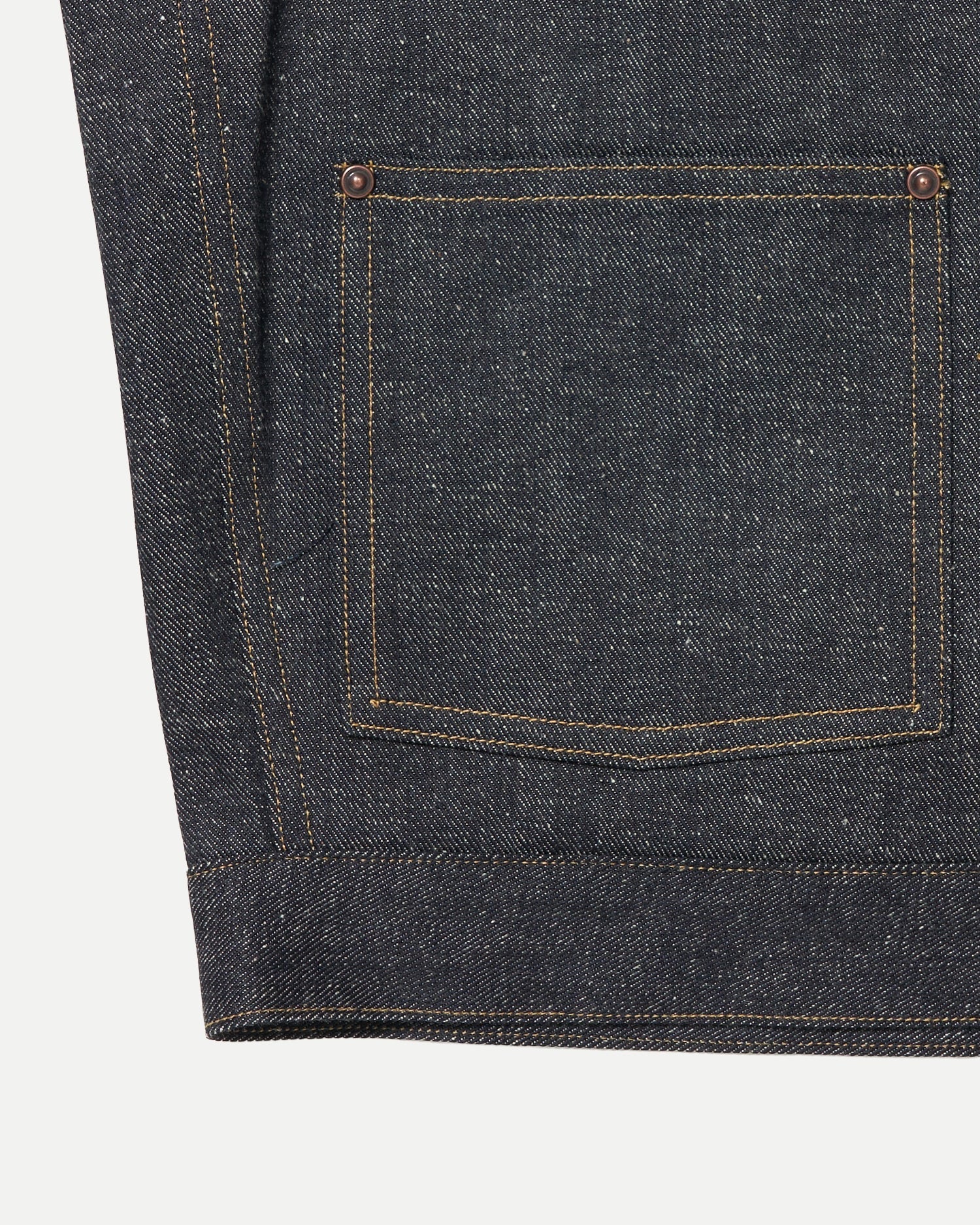 Raw Indigo Lot.714 Denim Jacket Side Panel