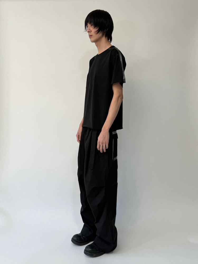 Black Taped Dyed T-Shirt
