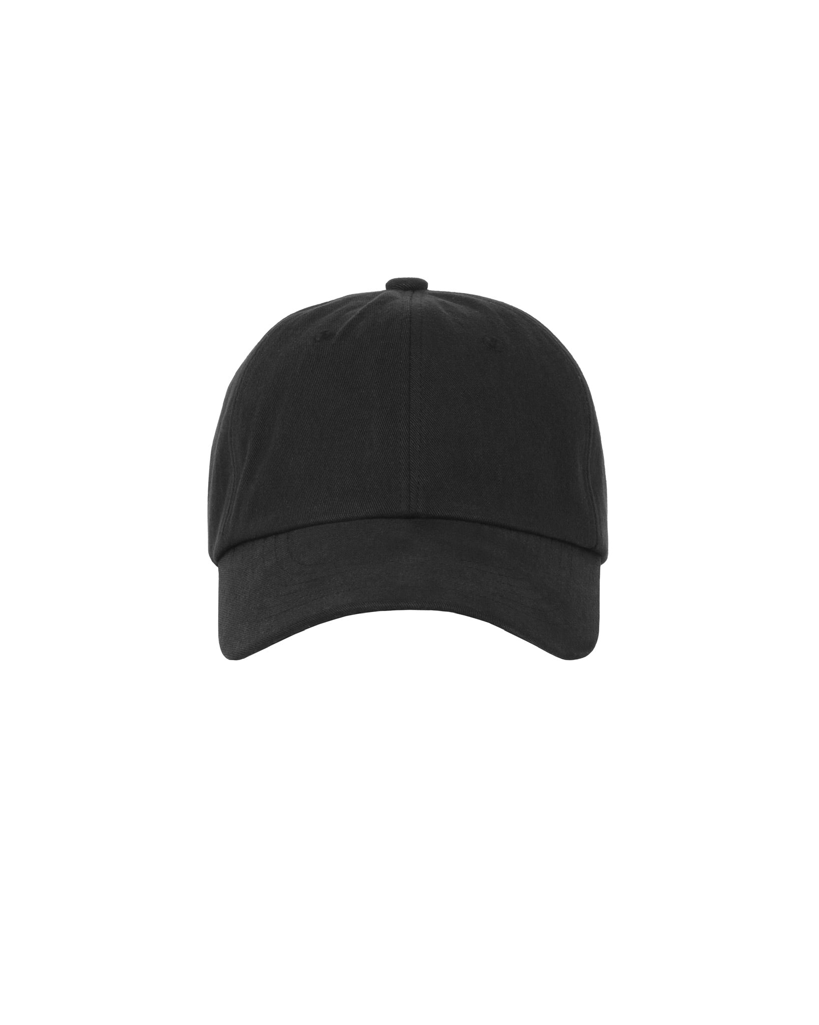 Black Cotton 6 Panel Cap