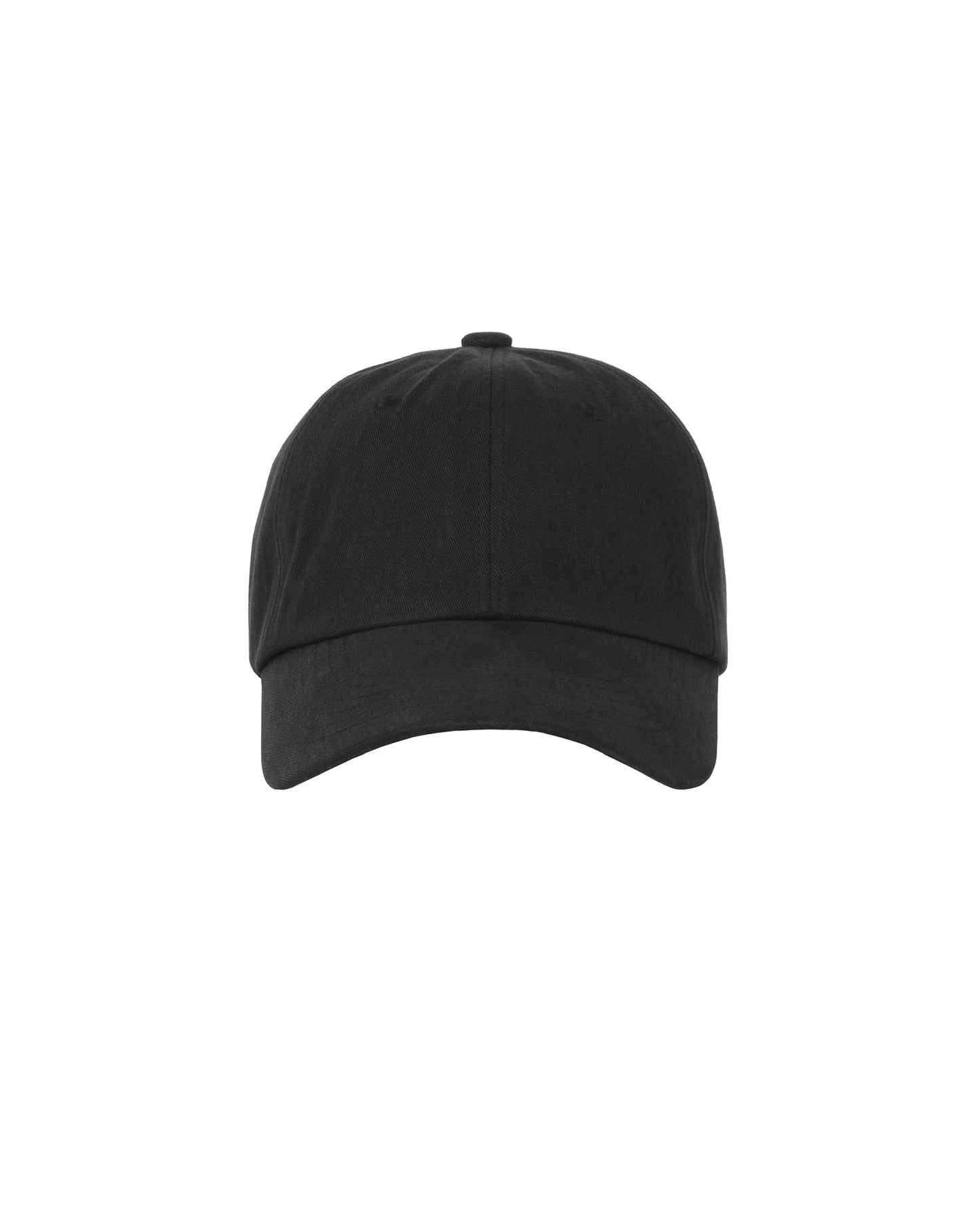Black Cotton 6 Panel Cap